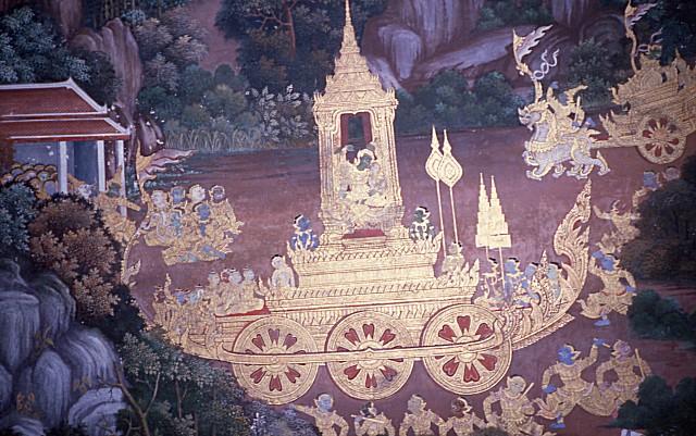 Fresque sur le mûr d'enceinte