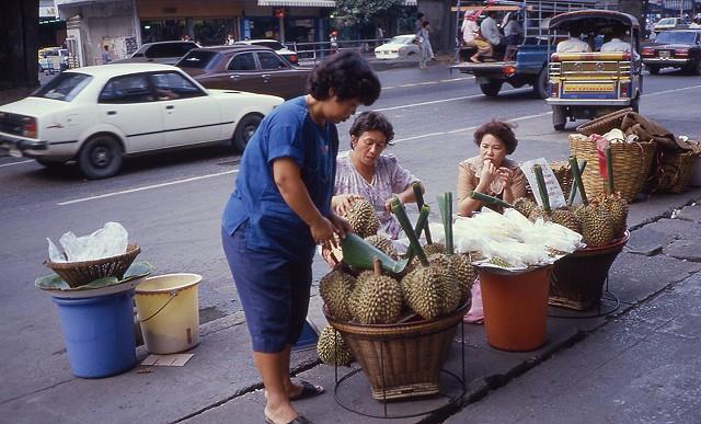 Vendeur de durian